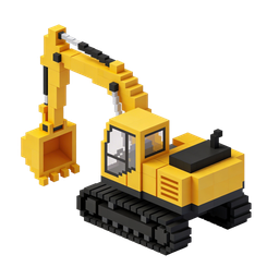 Stylish Construction Excavator Icon for Digital Use