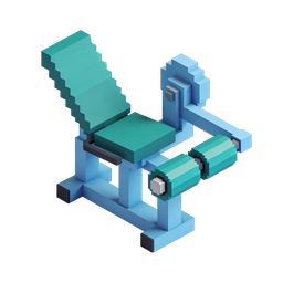 Stylized Exercise Machine Icon for Fitness Applications