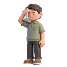 Exhausted Student Icon - Expressing Academic Stress