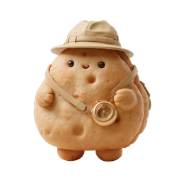 Adorable Explorer Cookie Character 3D Mascot Icon