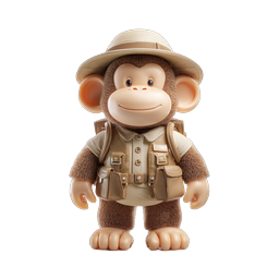 Explorer Monkey Icon for Adventure Themes