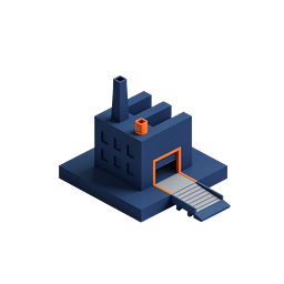 Isometric Factory Building Industrial Icon Design