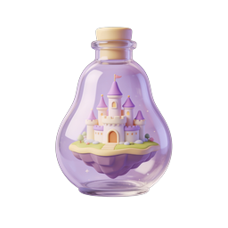 Fairy Castle in a Magic Potion Bottle Icon