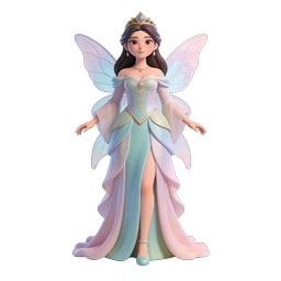Fairy Princess 3D Character Icon - Magical Royalty
