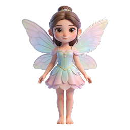 Cute Fairy Princess 3D Character Icon - Magical Pixie