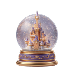 Enchanted Fairytale Castle Snow Globe Icon