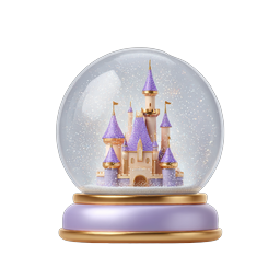 Enchanted Fairytale Castle Snow Globe Icon