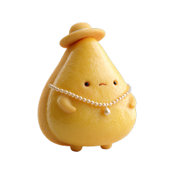 Fancy Lemon Character with Pearl Necklace Icon
