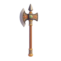 Fantasy Battle Axe 3D Game Icon