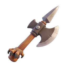 Fantasy Battle Axe Icon - 3D Claw Grip Weapon