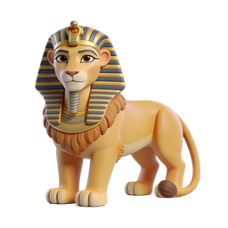 Majestic Pharaoh Lion Icon for Creative Projects