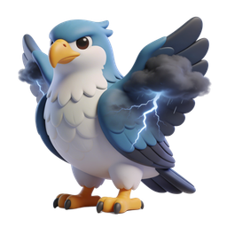 Dynamic Lightning Bird Icon for Nature Themes