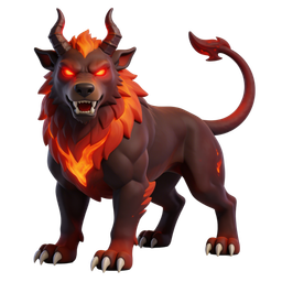 Fiery Beast Icon - Mythical Strong Creature Design