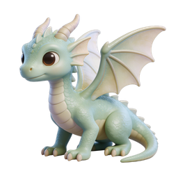 Icona carina di drago per temi fantasy e app per bambini