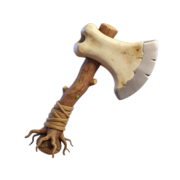 Fantasy Bone Axe 3D Icon | RPG Weapon Game Asset