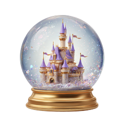 Enchanted Fantasy Castle Snow Globe Icon