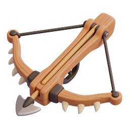 Fantasy Crossbow Weapon 3D Game Icon Design