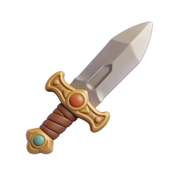 Fantasy Dagger Game Icon - 3D RPG Weapon Asset