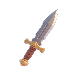 3D Fantasy Dagger Icon | RPG Game Weapon Asset