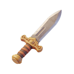 Icona 3D di pugnale fantasy ornato - Asset arma medievale