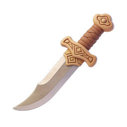 Fantasy Dagger 3D Icon | Medieval Weapon Game Asset
