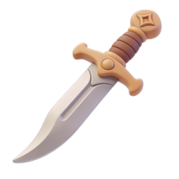 Fantasy-Dolch-Icon - 3D-gerendertes Waffendesign