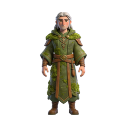 ファンタジードルイドキャラクターアイコン - 苔むした自然の魔導士