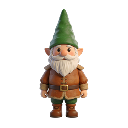 Whimsical Fantasy Gnome Character 3D Icon