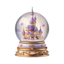 Fantasy Castle Snow Globe Icon - Enchanted Winter