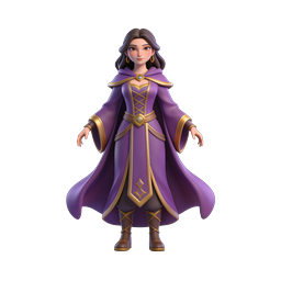 Fantasy Sorceress Character - 3D Mage Icon