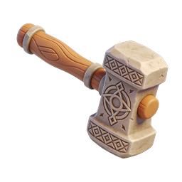 Fantasy Stone War Hammer 3D Game Icon