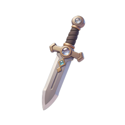 Fantasy Sword 3D Game Icon with Gemstone Details