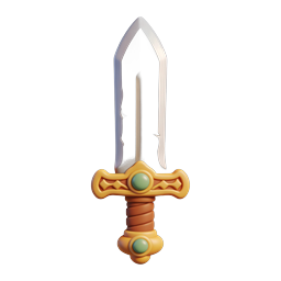 Fantasy Sword Icon - Medieval Weapon 3D Render