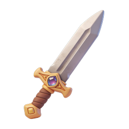 Fantasy Sword Icon - 3D Clay Style Weapon Asset