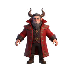 Fantasy Villain Horned Warlock Character Icon
