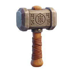 Fantasy War Hammer Icon - Stylized 3D Weapon