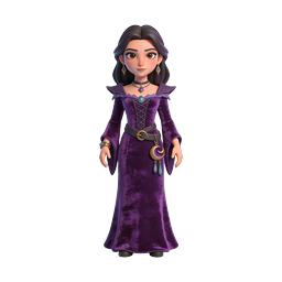 Fantasy Witch Character Icon | Magical Sorceress 3D Illustration