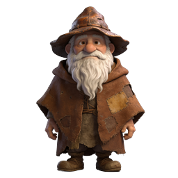 Fantasy Wizard Character Icon - 3D Rendered Mage