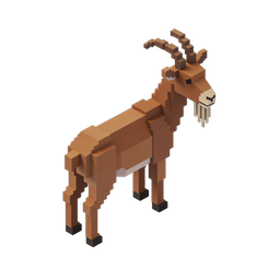 Stylized Pixel Goat Icon for Creative Projects