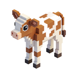 Pixel Cow Icon - Playful Animal Design for Kids