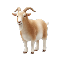 Charming Stylized Goat Icon for Nature and Farm Themes
