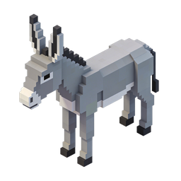 Pixel Art Donkey Icon for Creative Projects