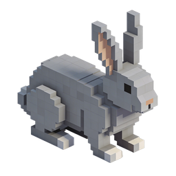 Pixelated Rabbit Icon - Playful Digital Design