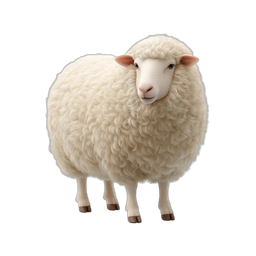 Fluffy Sheep Icon for Animal-Themed Designs
