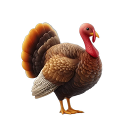 Vibrant Cartoon Turkey Icon for Thanksgiving Celebrations