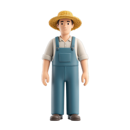 Friendly Farmer Icon for Agricultural Projects