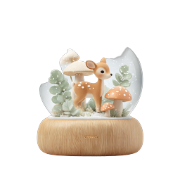 Adorable Fawn Snow Globe 3D Icon | Winter Wonderland