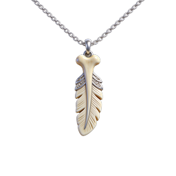 Elegant Feather Pendant Necklace Jewelry Icon