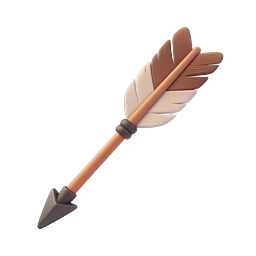 Feathered Arrow 3D Icon | Classic Archery Design