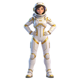 Female Astronaut Character Icon - 3D Space Explorer
